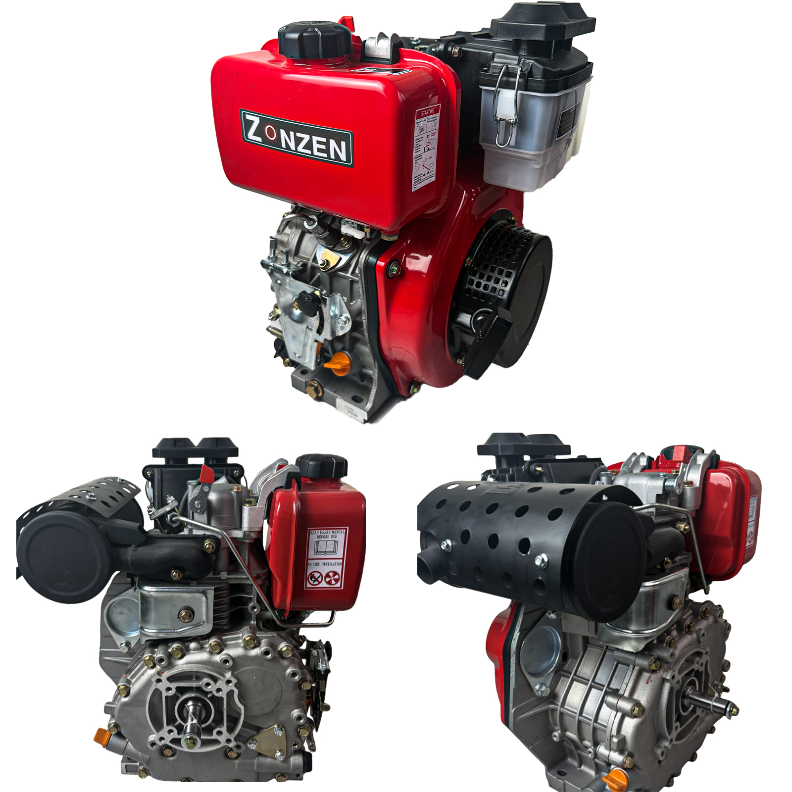 ZONZEN 178CF 4-Stroke 5.5HP Air Cooled Diesel Engine - Image 2