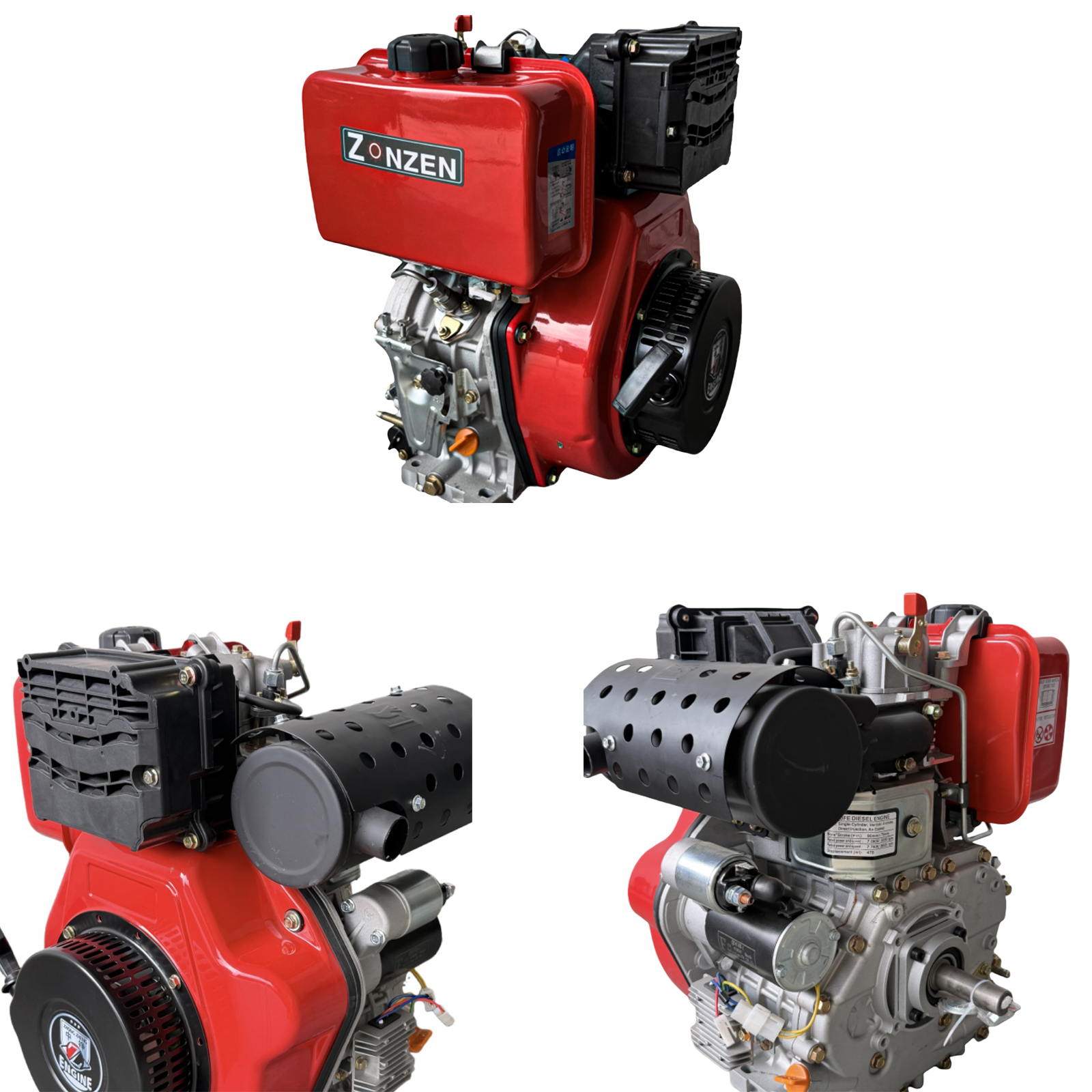 ZONZEN 190CF Air Cooled 90x75 10hp Diesel Engine - Image 3