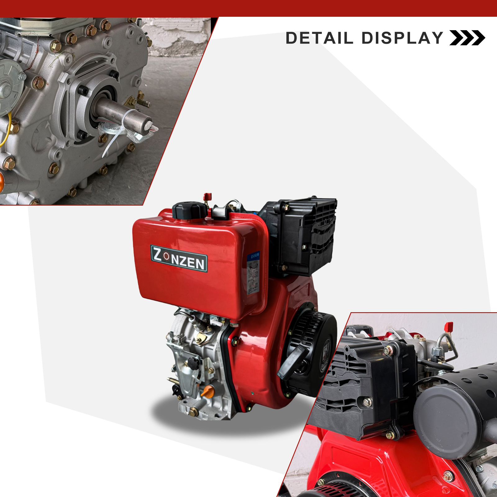 ZONZEN 190CF Air Cooled 90x75 10hp Diesel Engine - Image 4